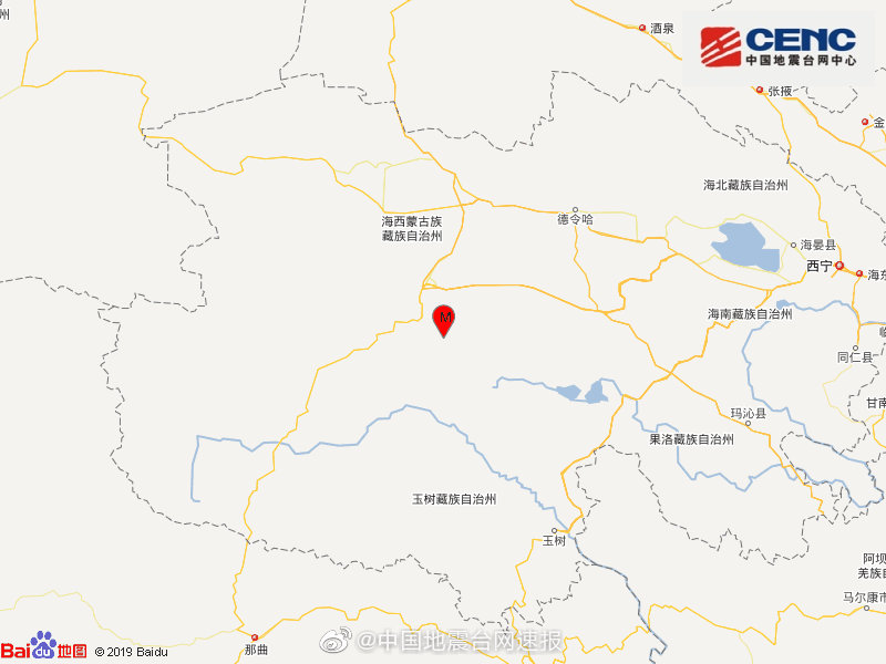 青海海西州格尔木市发生3.4级地震