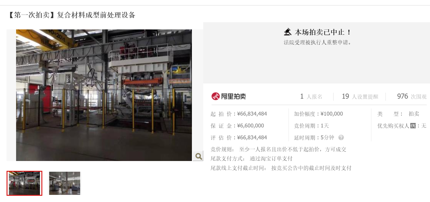 破产重整获受理:康得复材拍卖中止 康得新曾投9千万