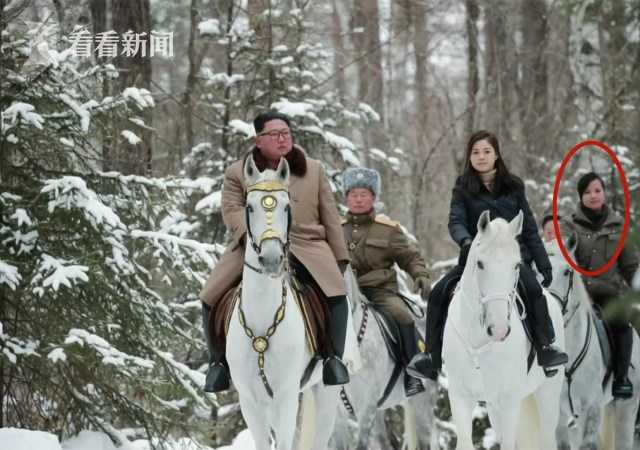 两度随金正恩骑军马登山 唯一女性成员引关注