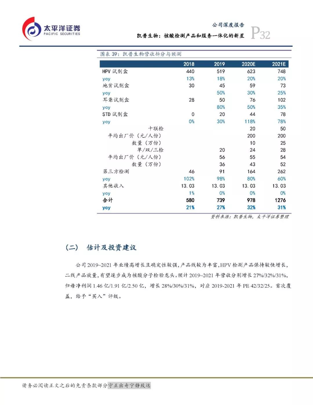 【太平洋医药|凯普生物】深度报告:核酸检测产品和服务一体化的新星