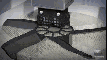 计算机控制3D打印成型过程(点击看动图) |来自网络