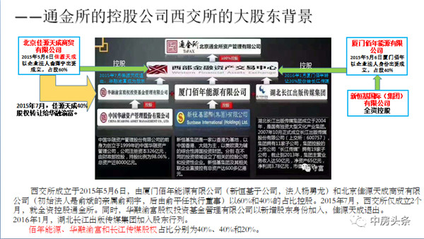 通金所大股东西部金融所股东结构图(通金所理财者供图)
