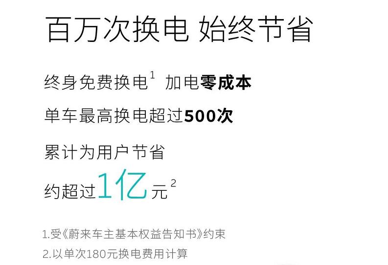 蔚来NIO Power完成第100万次换电