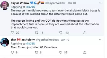 图为CNN下面的部分高点赞的评论