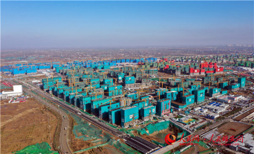 雄安新区容东片区b1组团建设现场.北京城建供图