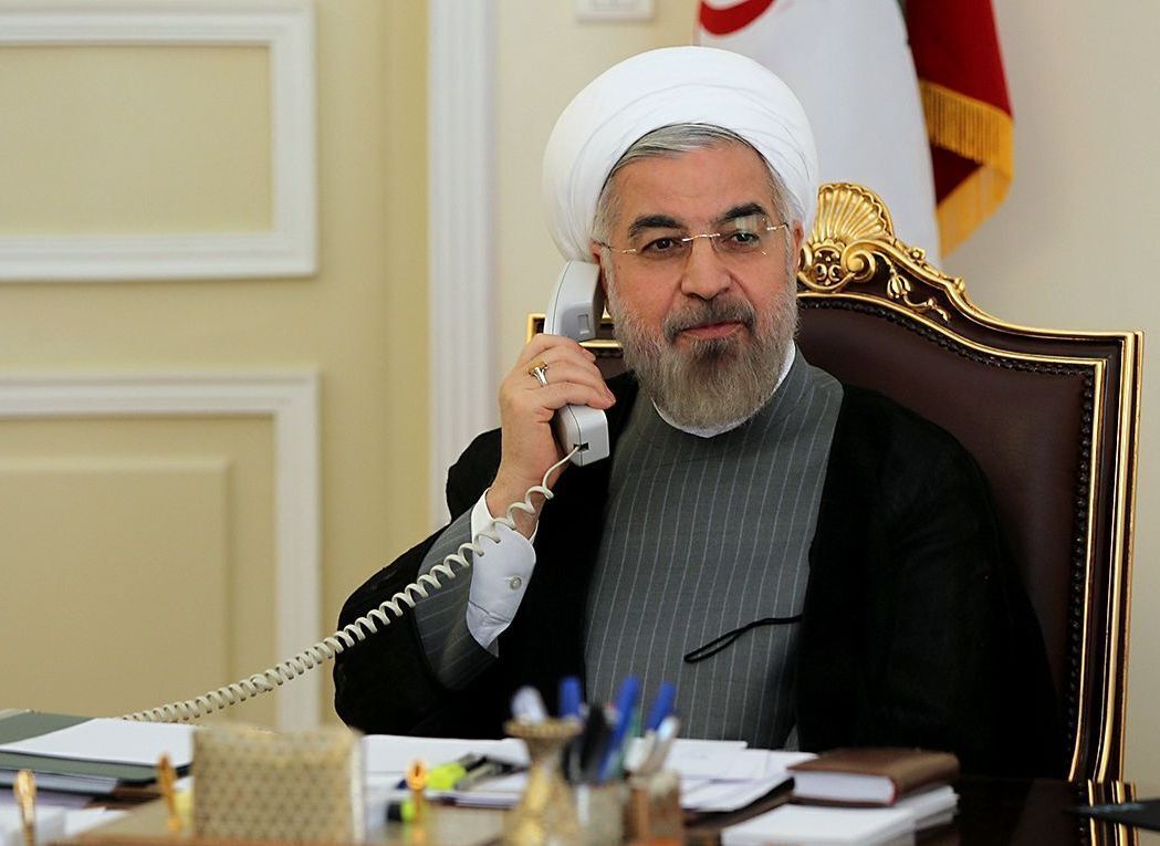 (伊朗总统鲁哈尼与瑞典首相斯特凡·勒文12日进行通话。图源:IRNA)