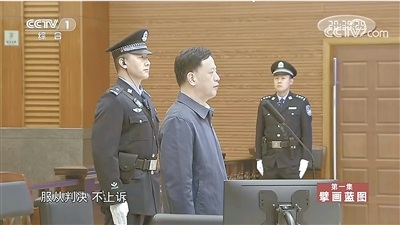 王晓光当庭表示服从判决。(视频截图)