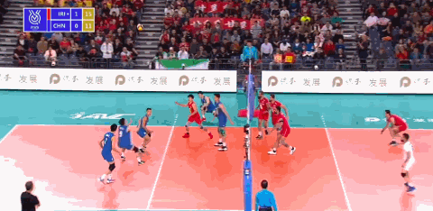 中国男排对阵伊朗。