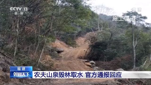 农夫山泉被举报毁林取水 官方回应：已立案调查