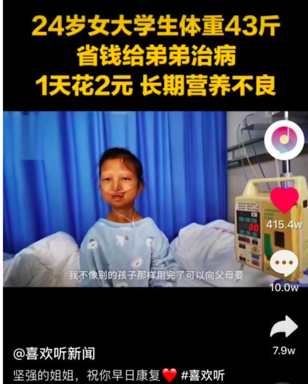 43斤女大学生病逝后三大追问 善款哪里来去了哪