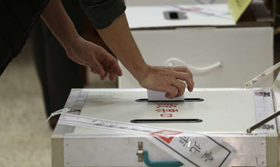 圖為2020年臺(tái)灣地區(qū)領(lǐng)導(dǎo)人選舉投票點(diǎn)