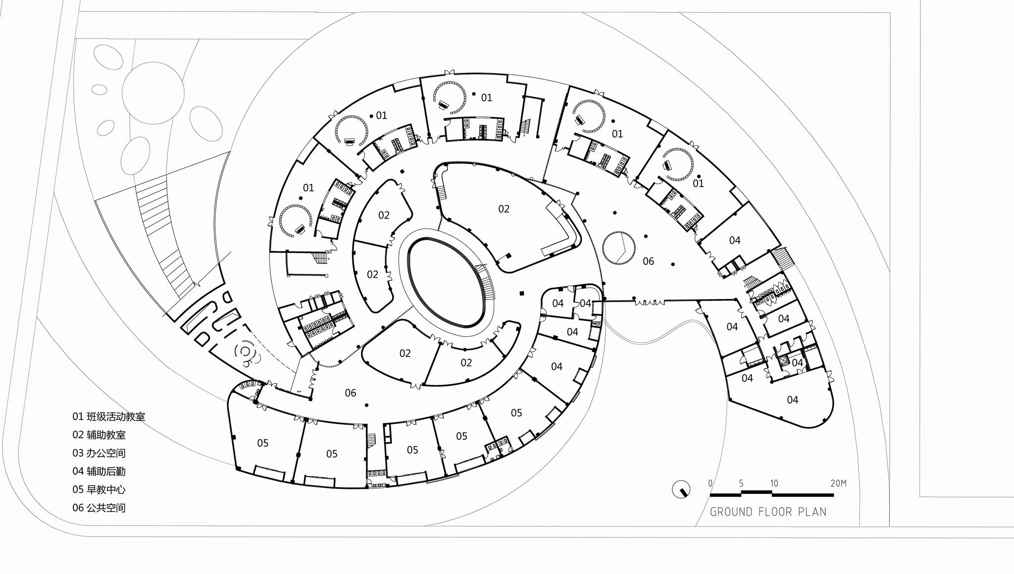 一只静躺于海边的"海螺城堡":大孚双语幼儿园 / 上海思序建筑规划设计