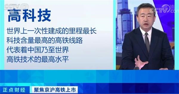 视频|巨无霸京沪高铁开盘就涨停 还创造多项纪录