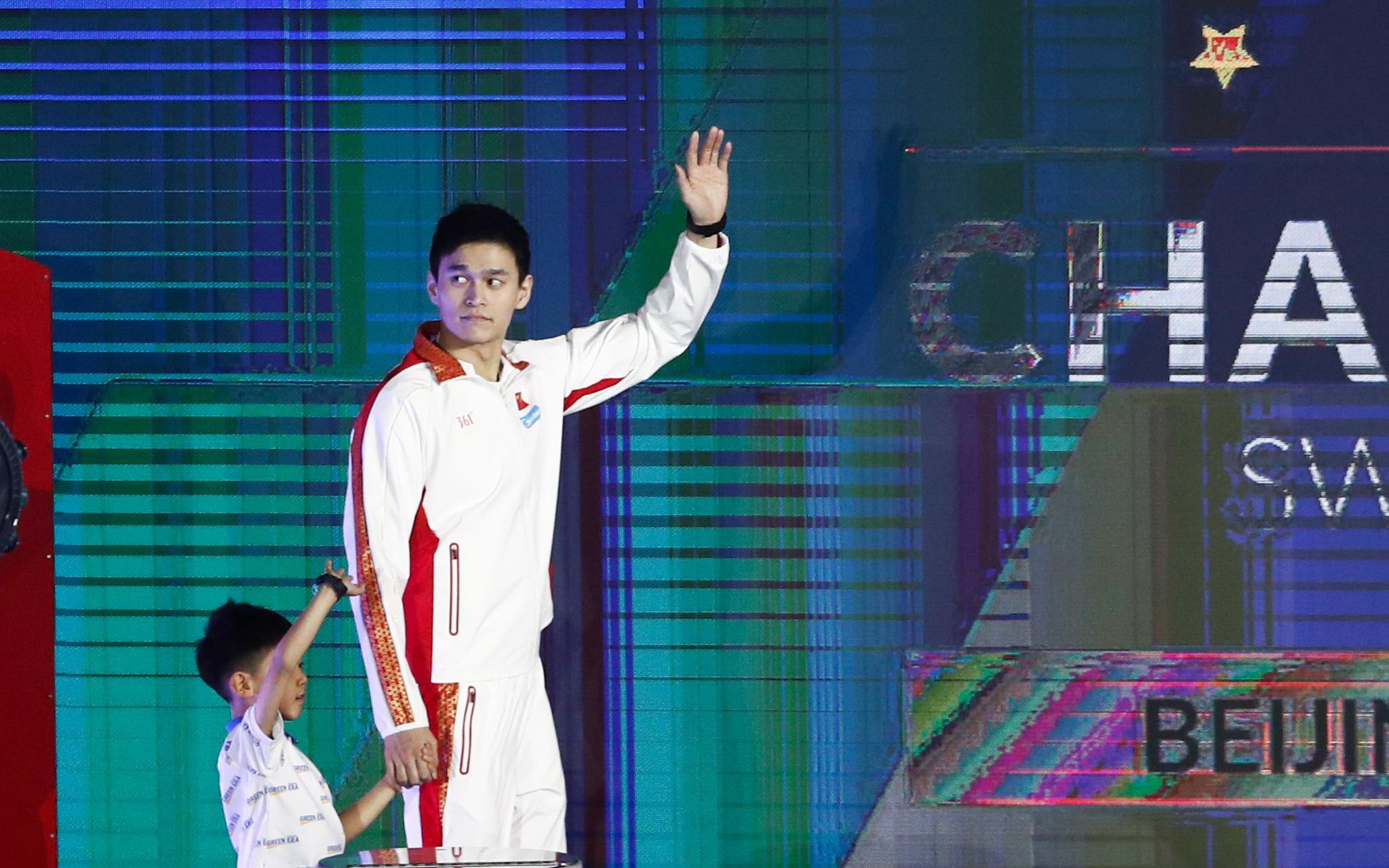 孙杨亮相北京站比赛,再战 拉普赛斯。图/Osports
