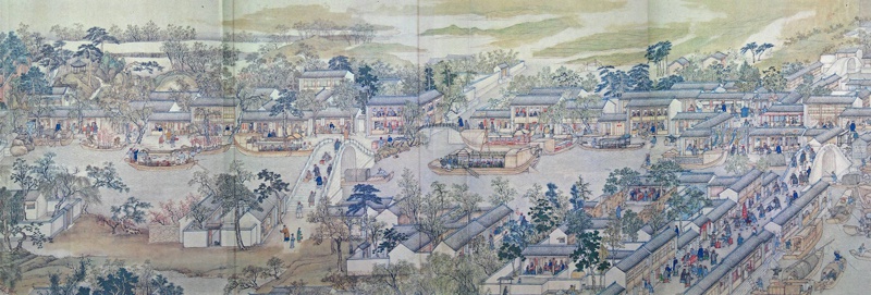 清代画家徐扬所绘《盛世滋生图》(局部)