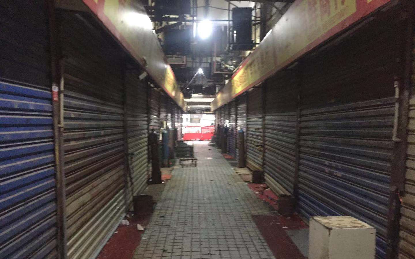  1月1日起，武汉华南海鲜市场已休市整治。 新京报记者 张胜坡 摄