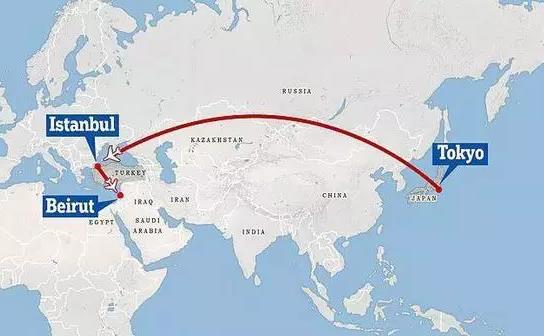 △戈恩的逃跑路线