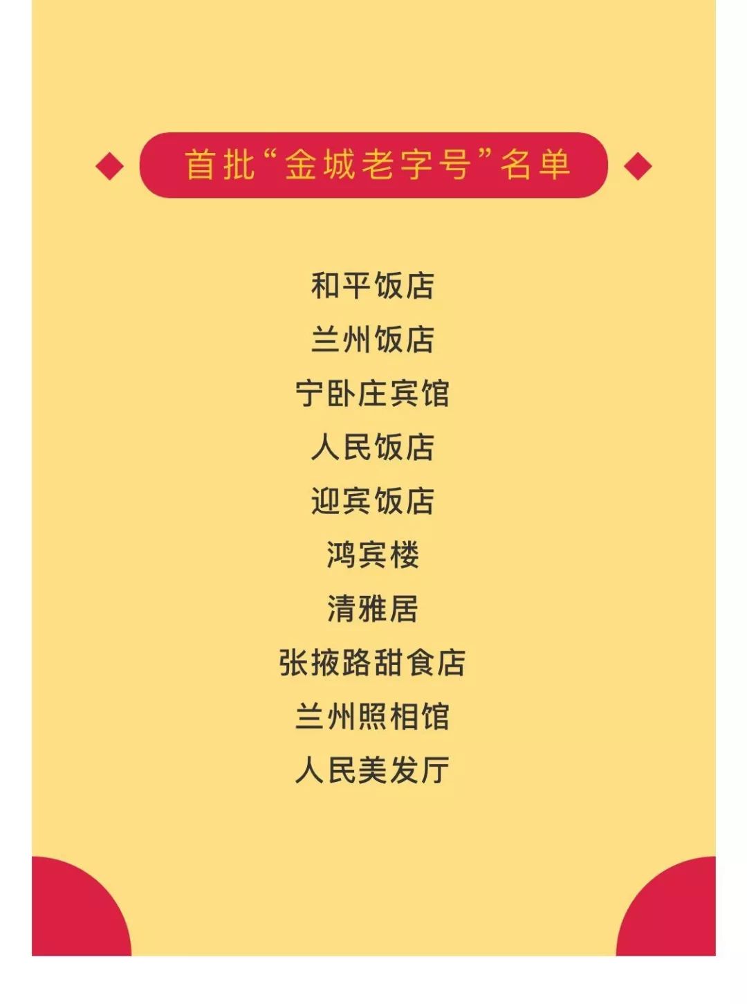 首批“金城老字号”授牌!