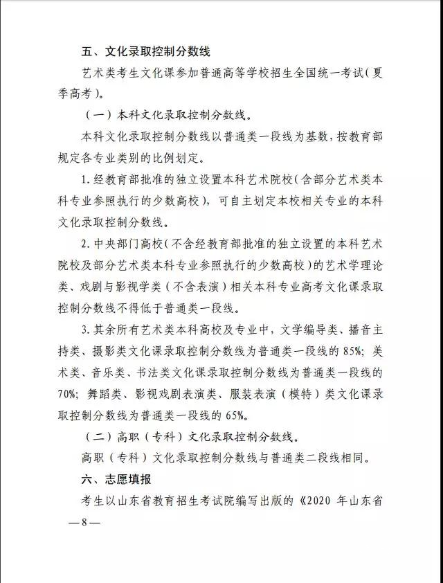 山东省2020年艺考实施方案公布 分三批次依次录取