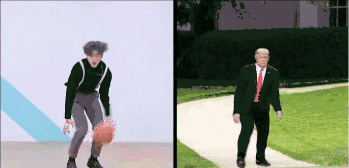 ai把特朗普变成了dancer,跟着蔡徐坤跳起了『鸡你太美