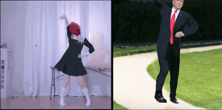 ai把特朗普变成了dancer,跟着蔡徐坤跳起了『鸡你太美