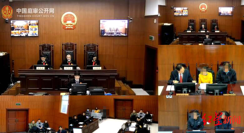 二审庭审现场 图据中国庭审公开网