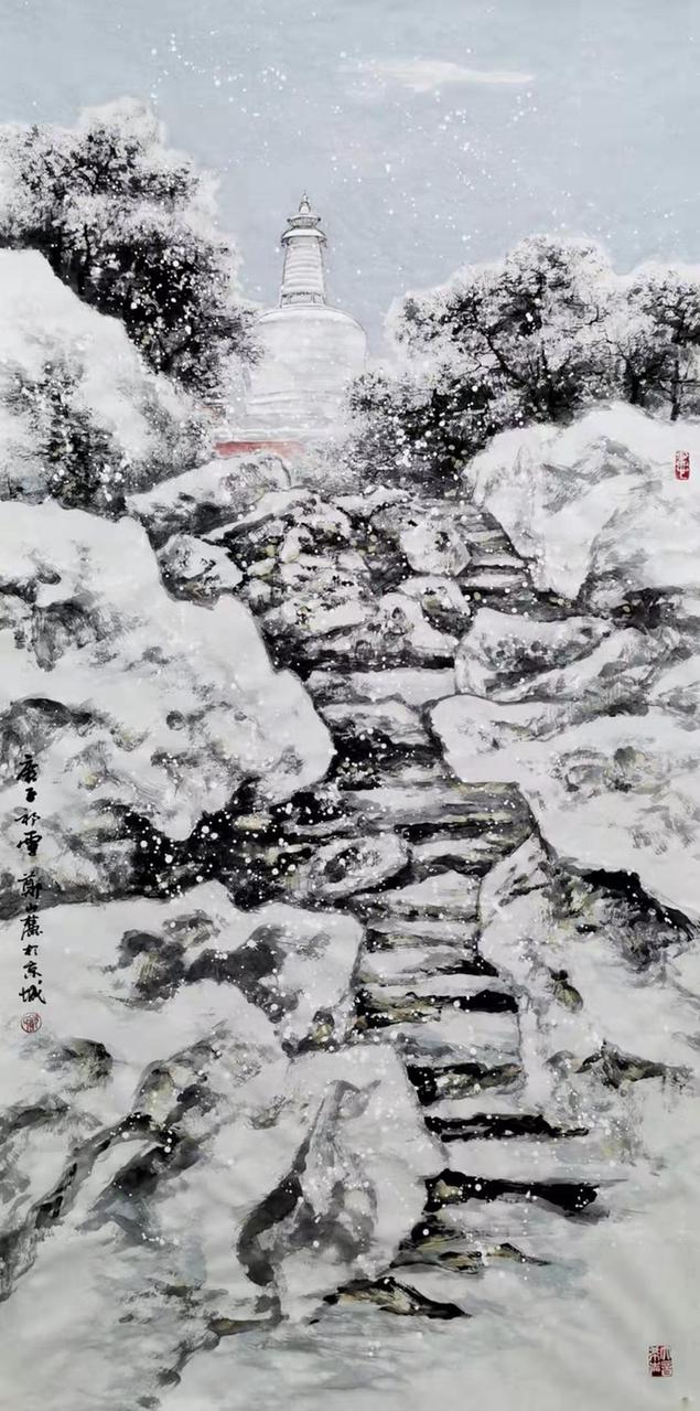 　《初雪》 郑山麓