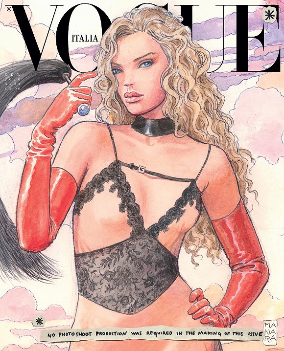 意大利版《Vogue》2020年1月刊封面 图片来源:Vogue