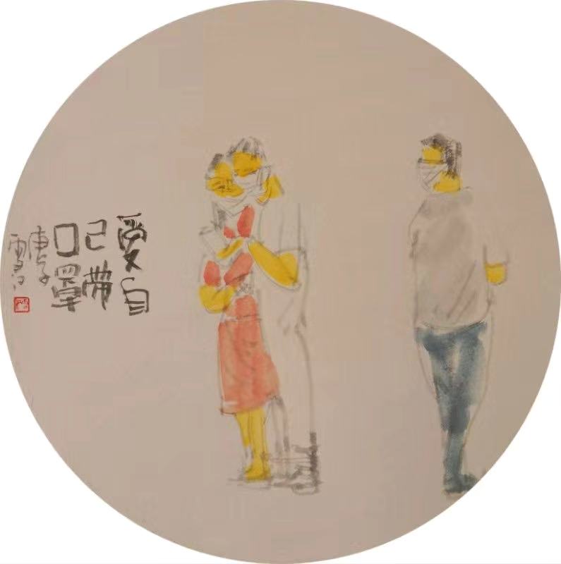 以画笔为枪共抗疫情,汪家芳、李向阳等上海画坛“老法师”纷纷出手!