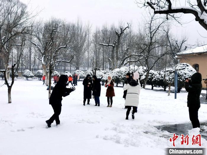 陕西延安迎2020年首场降雪。 高铖 摄