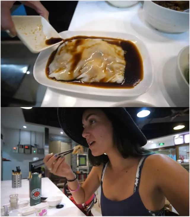 ▲Poppy发视频称,回美国后最想念的美食之一就是肠粉。(视频截图)
