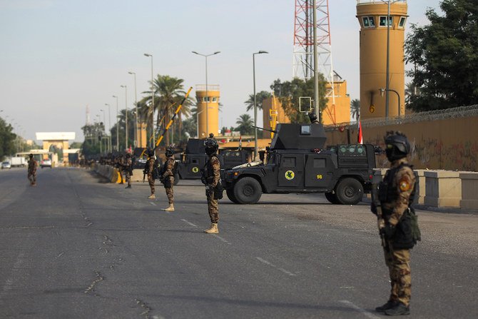  近期，伊拉克安全部队加强了对巴格达的守卫 法新社图