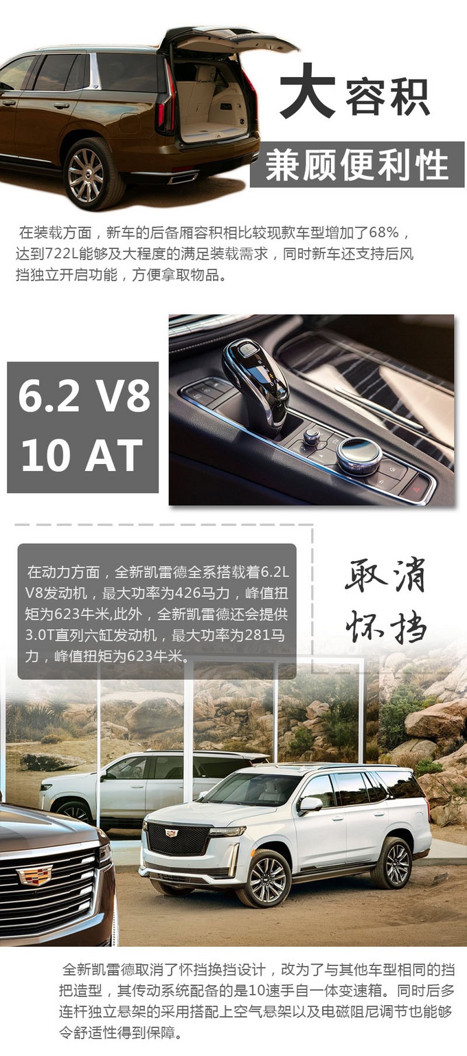 这台SUV竟比奥迪A8还长 全新凯雷德和领航员哪个更香?