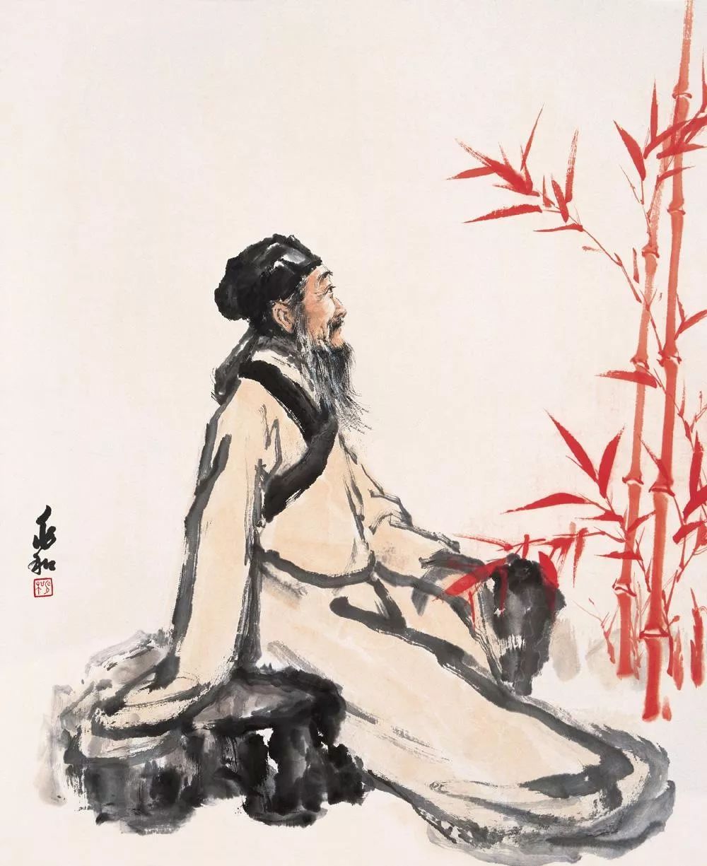历代名家画朱竹