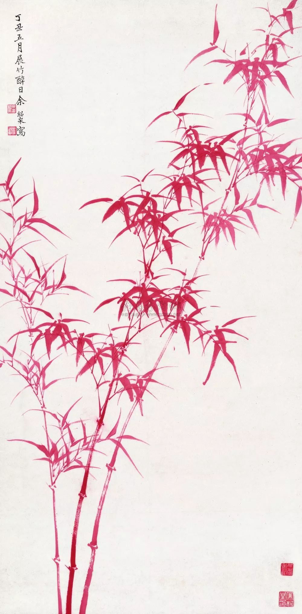 历代名家画朱竹