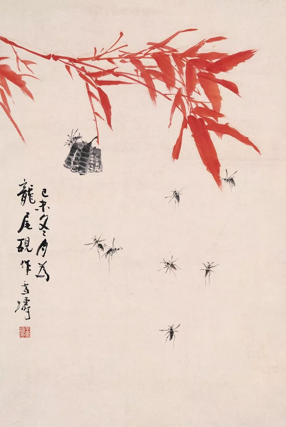 历代名家画朱竹