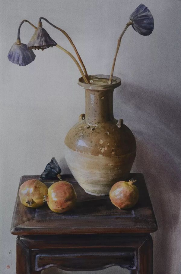 《靜物》 劉壽祥 紙本水彩 96×64cm 2016年