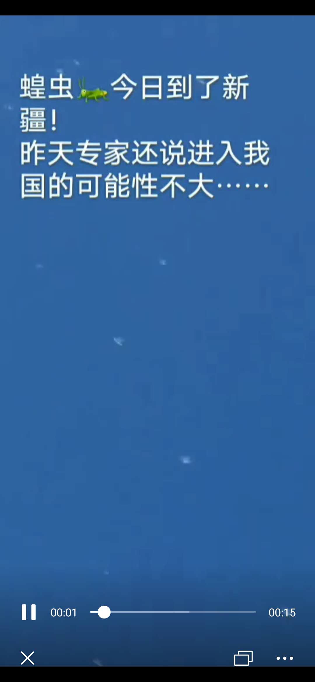 网传蝗虫进入新疆 当地治蝗办称消息不实