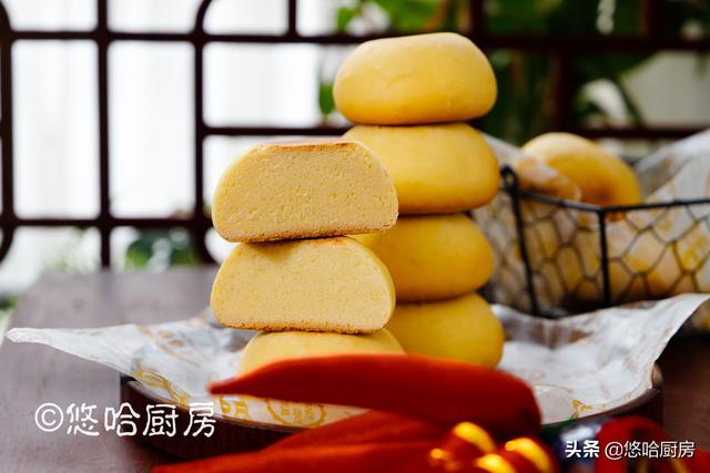 用鸡蛋和面的媳妇饼,松软香甜,浓郁花生香,喜宴最佳伴手礼