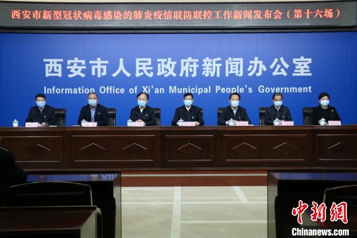 西安市疫情联防联控事情新闻公布会。西安市当局新闻办供图