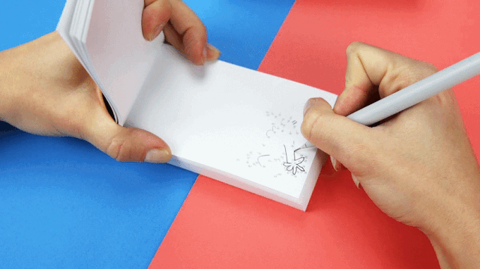 点线结合轻松绘制翻页漫画创意翻页漫画制作书众筹火爆