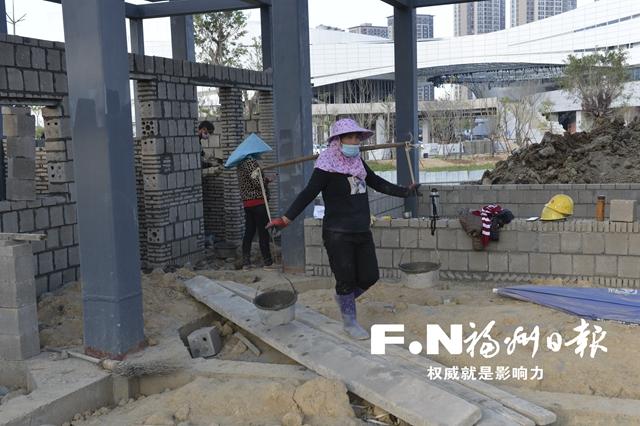 闽侯旗山湖项目加快施工 人员全部返岗增加设备投入