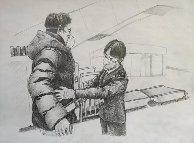 素描画走红!看动车机师笔下的铁路战疫人