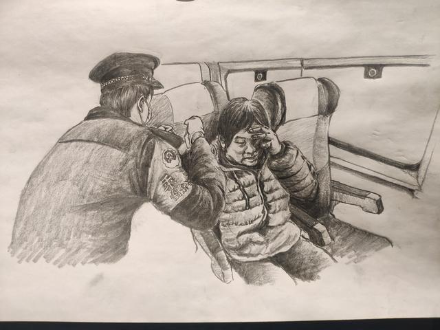 素描画走红!看动车机师笔下的铁路战疫人