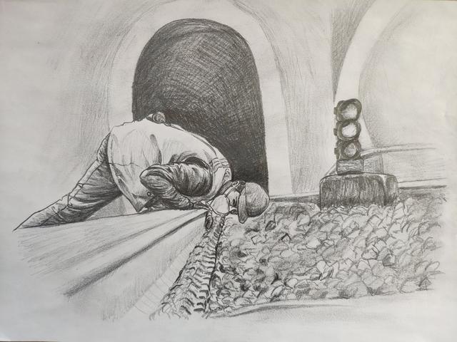 素描画走红!看动车机师笔下的铁路战疫人