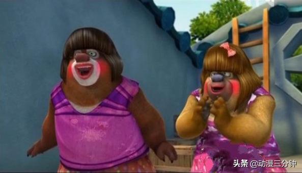 熊出没角色女装秀,吉吉国王最潮流,光头强母熊打扮辣眼睛