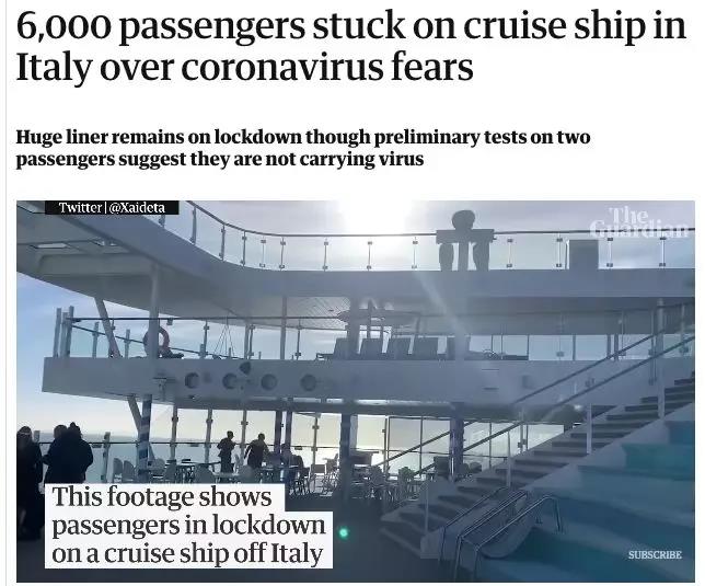 日本邮轮现聚集感染 乘客讲述数千人的＂海上隔