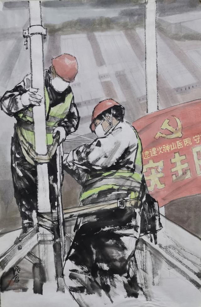 用画笔宣传防疫知识 用画作致敬抗疫英雄