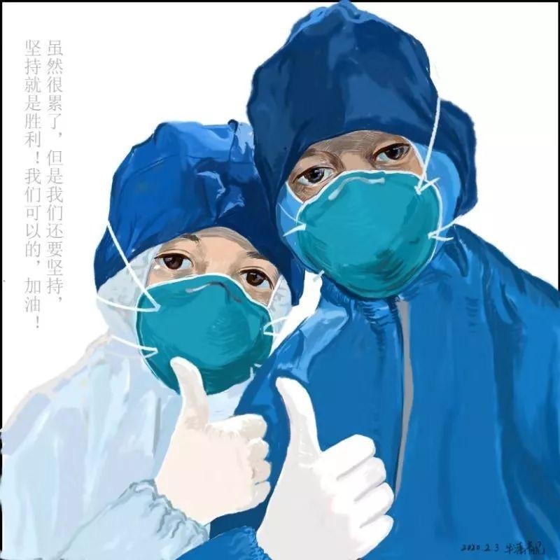 甘肃高校学子携画笔战“疫”