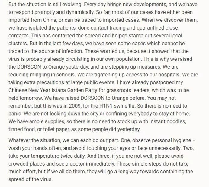 新加坡吃不消?李显龙宣布把这次疫情当流感了